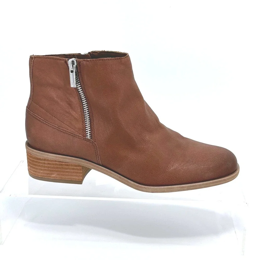 Lucky Brand Size 9‎ Brown Leather Ankle Booties Boots Baelee NEW Women's $139